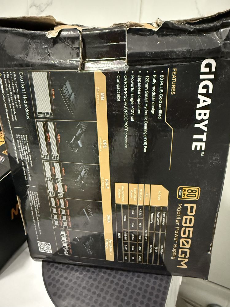 Gigabyte P850GM 850W 80 Plus Gold Modular – NOVA