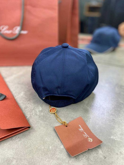 Синяя кепка Loro Piana кепка с вышивкой Лоро Пиана gu496