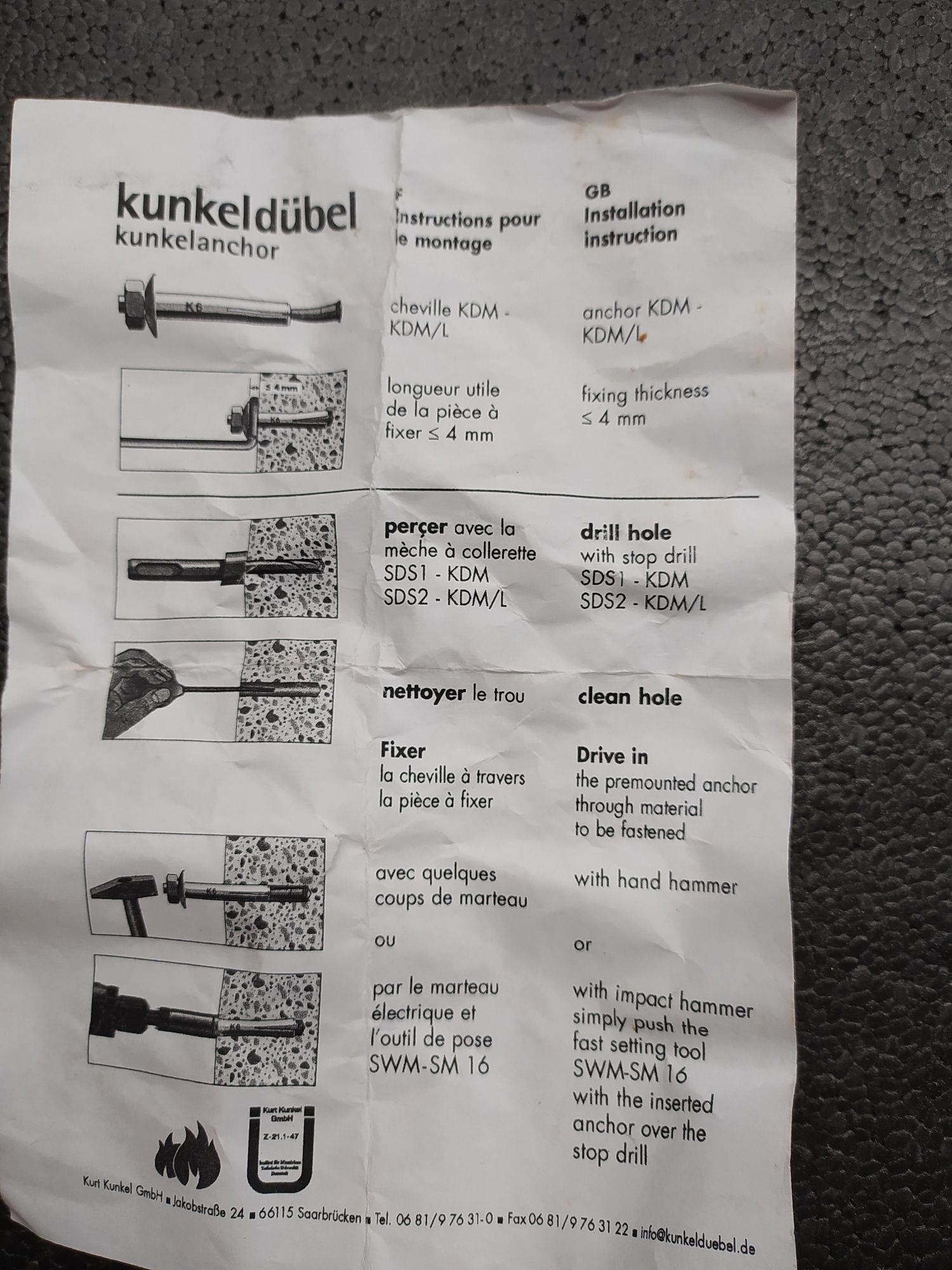 Kołki firmy Kunkeldubel KDM 200. 4800szt + wiertła