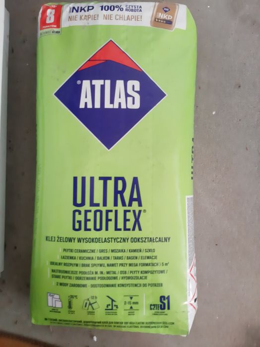Klej wysokoelastyczny  Atlas do kafli 25 kg.