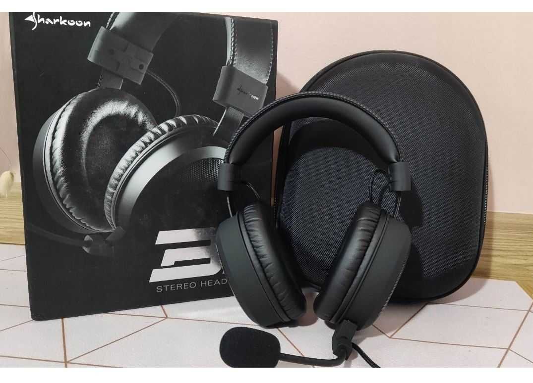 Słuchawki nauszne Sharkoon B1 Gamingowe headset (F)