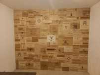 Revestimento de parede / Decoração de parede com caixas