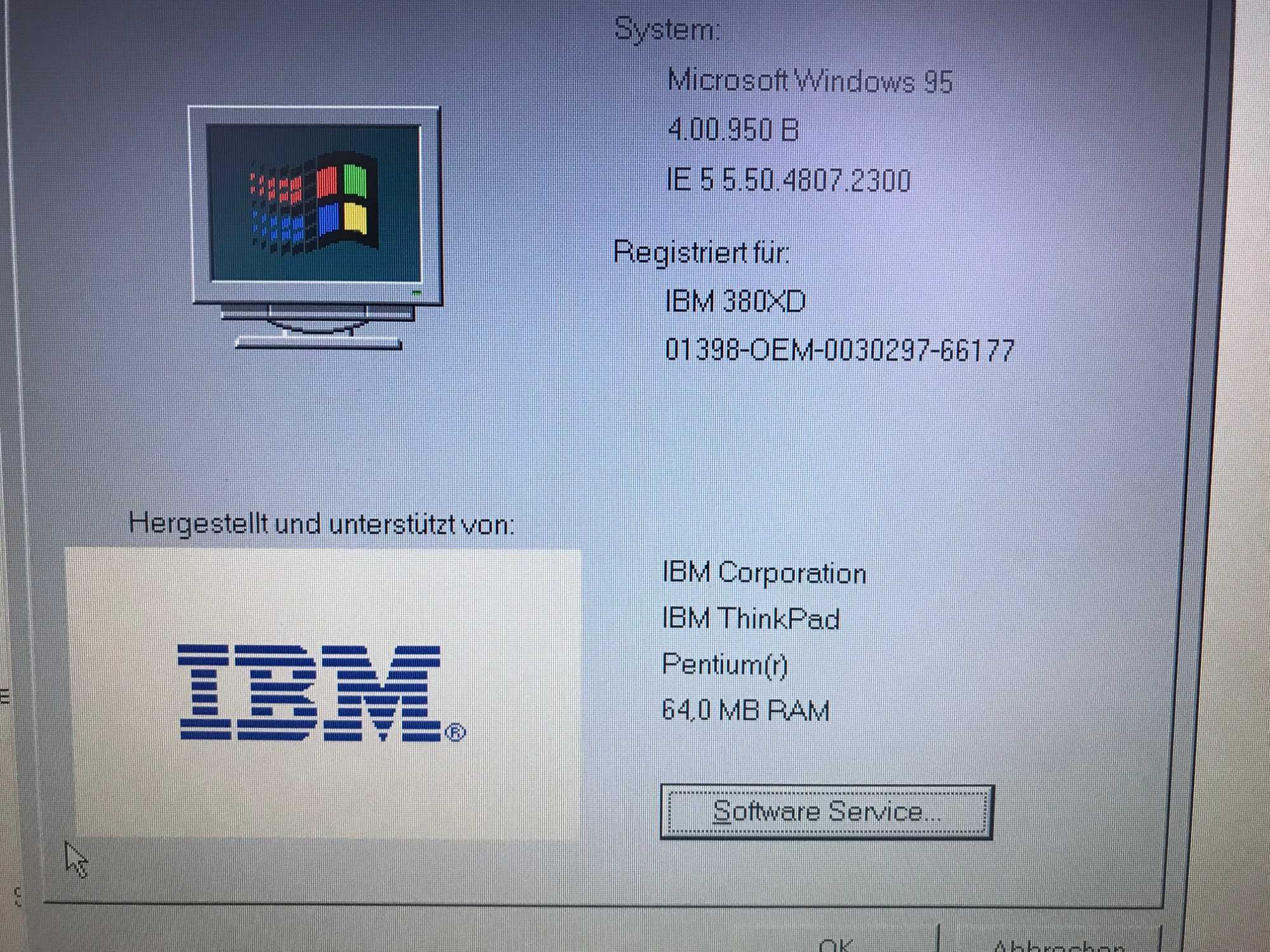 Вінтажний ноутбук IBM ThinkPad 380 Type 2635