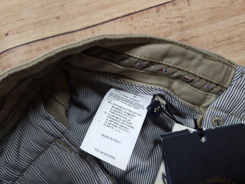 PAUL & SHARK Yachting Spodnie Chinos Comfort Touch Męskie r. 30