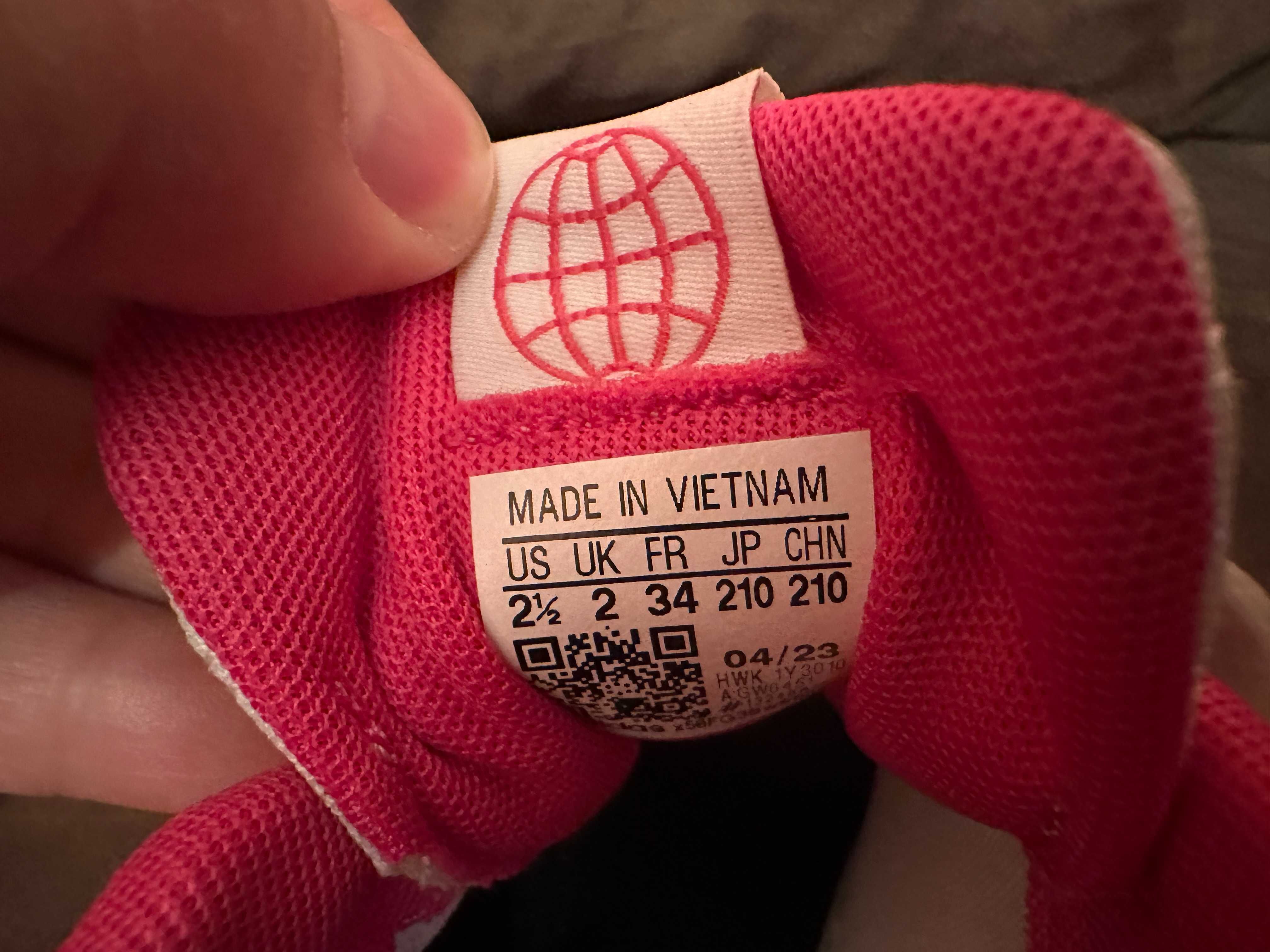 Adidas Sneakers GW6451 rozmiar 34 biało-różowe na rzepy