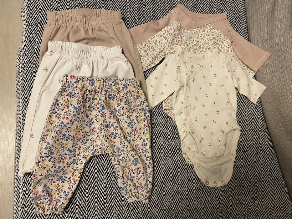 Zestaw 3 body i 3 spodenki H&M rozm 50
