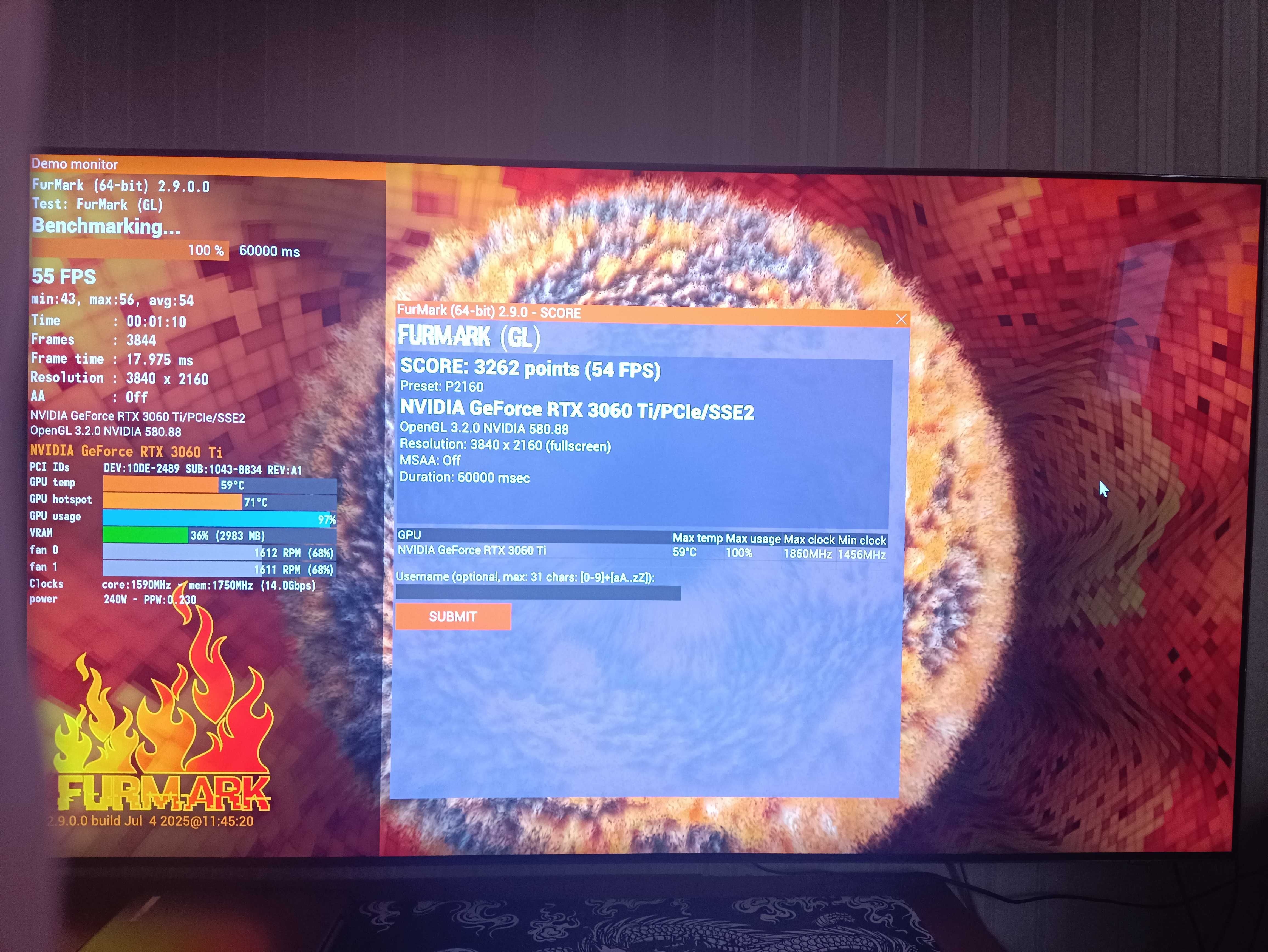 rtx 3060 ti Asus Strix