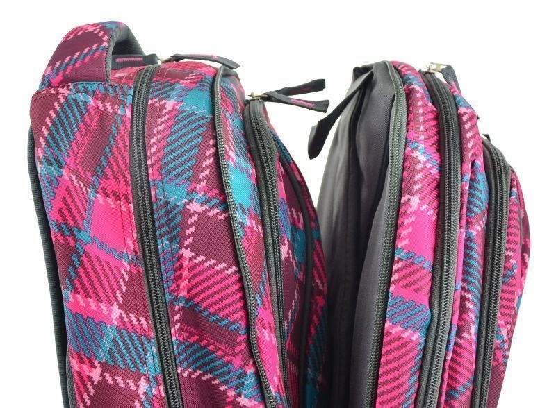 COOLPACK plecak młodzieżowy 2w1combo cranberry check