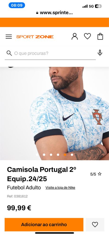 Camisola selecao Portugal