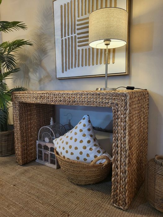 aparador, consola, mesa, rattan, palhinha, verga, rustico