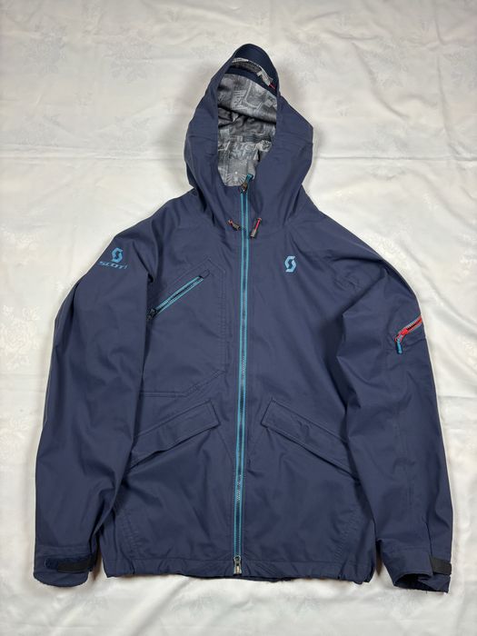 Kurtka przeciwdeszczowa Scott Granatowa M logo