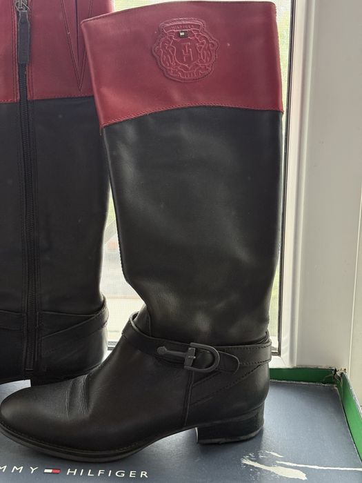 Чоботи сапоги tommy hilfiger шкіряні