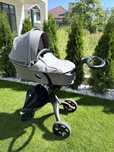 коляска Stokke Xplory V6 меланж з чорною ручкою 2 в 1