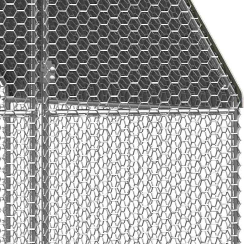 Galinheiro de exterior 3x10x2 m aço galvanizado