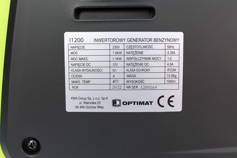 Generator Agregat Walizkowy Inwertorowy 1,0 kW prądotwórczy prądu