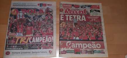 2 jornais:Benfica Tri/Tetracampeão