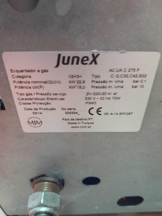 Esquentador ventilado, JUNEX