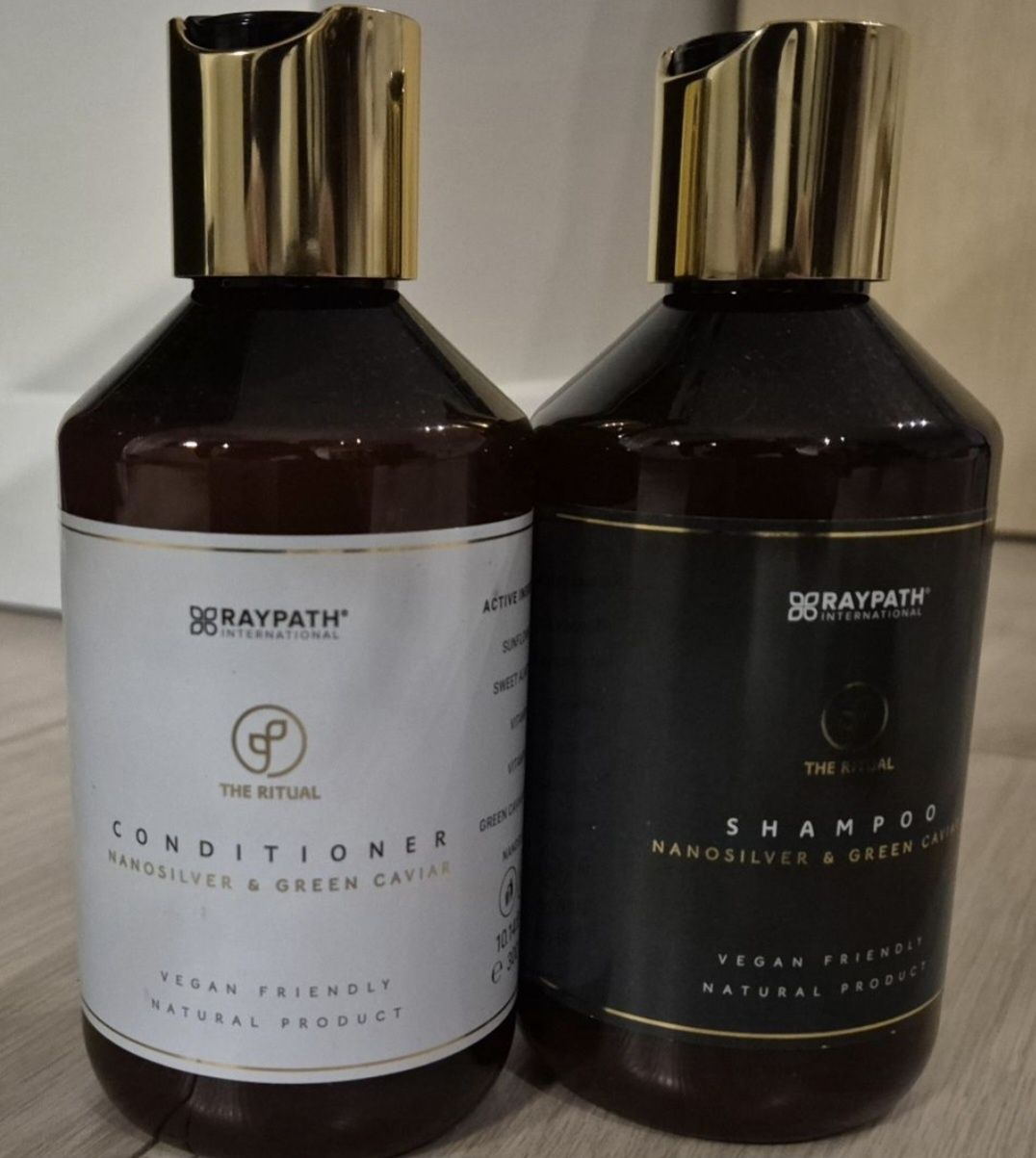 Raypath zestaw Odżywka + Szampon Green Caviar 300 ml Regenerujący
