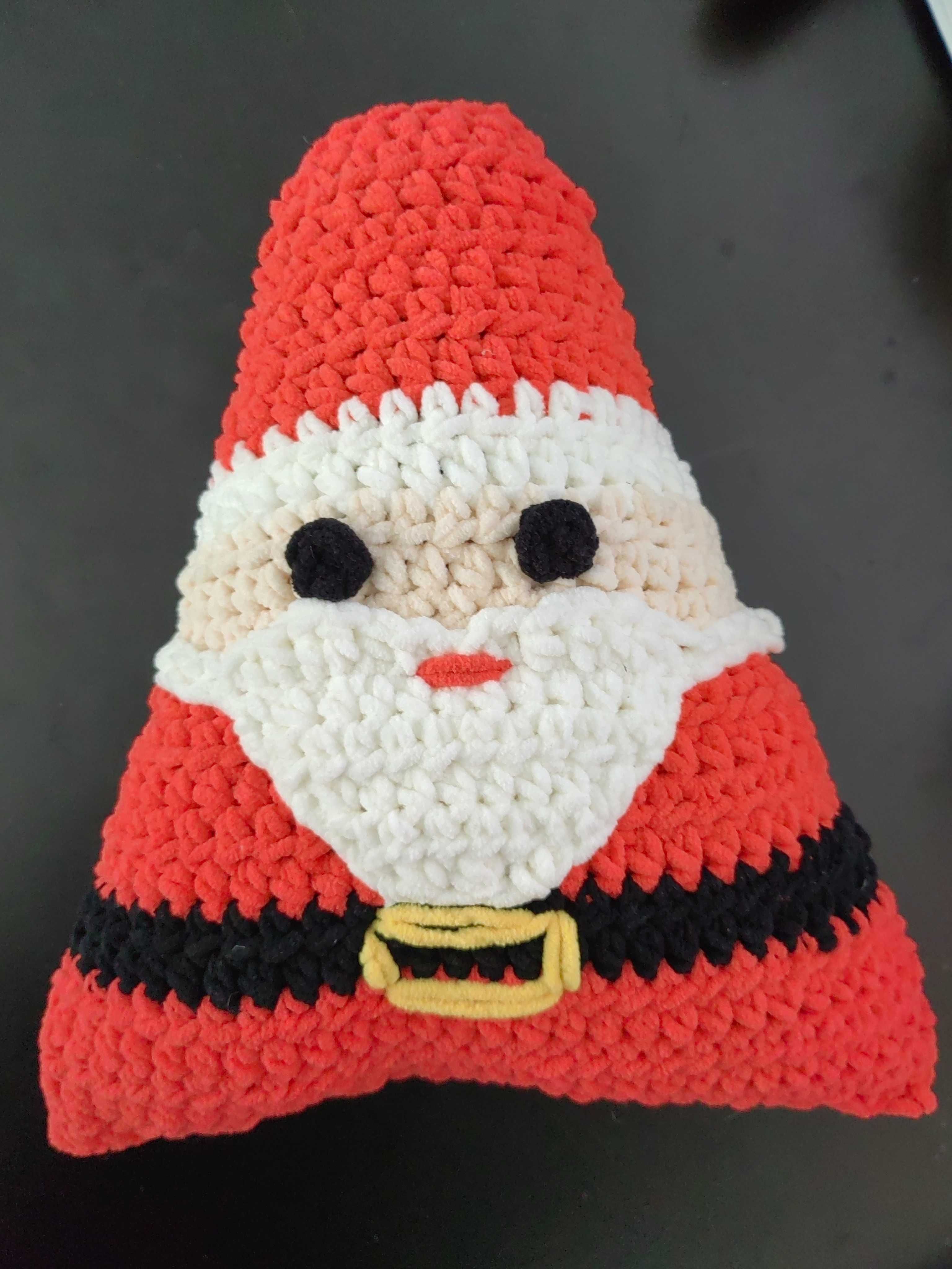Almofada de Pai Natal em crochet