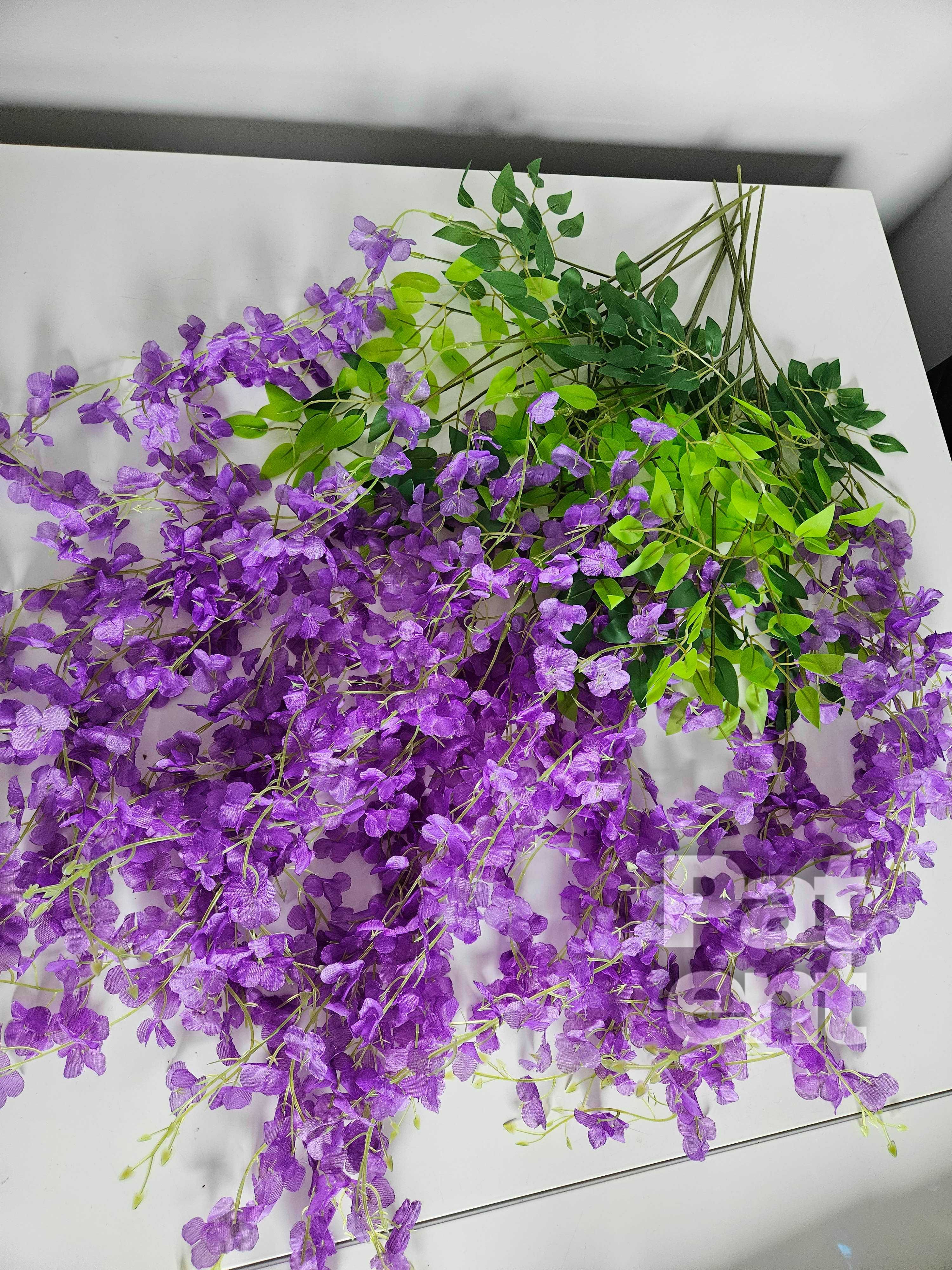 Wisteria fioletowa glicynia sztuczna girlanda dekoracja 12 sztuk