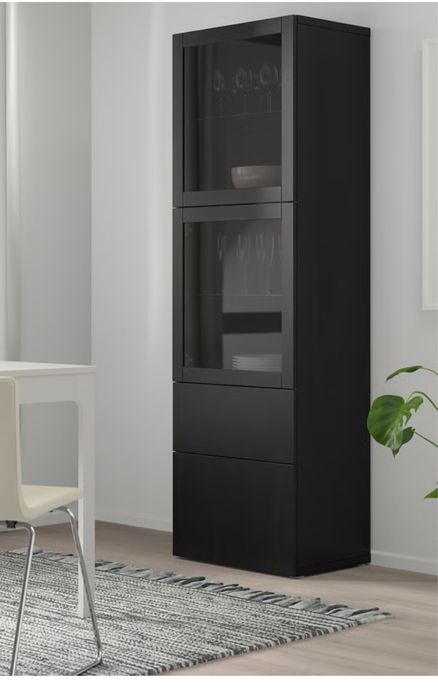 Szafka Besta Ikea, czarnybrąz, 60x40x192