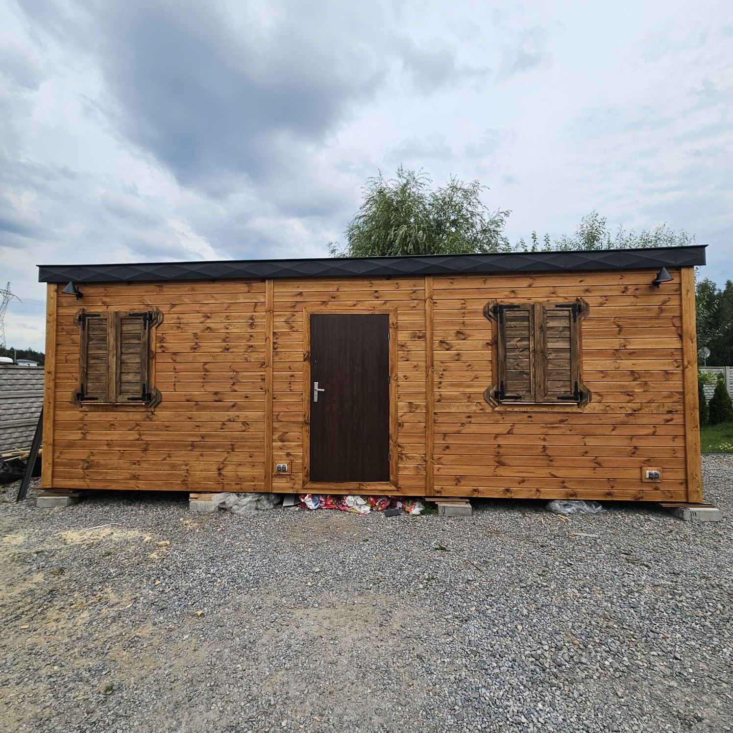 Domek 8x3.2 drewniany całoroczny mobilny letniskowy