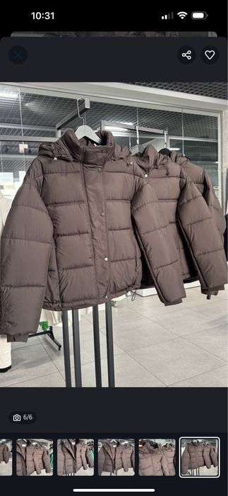 Куртка пуховик гіркий шоколад в наявності