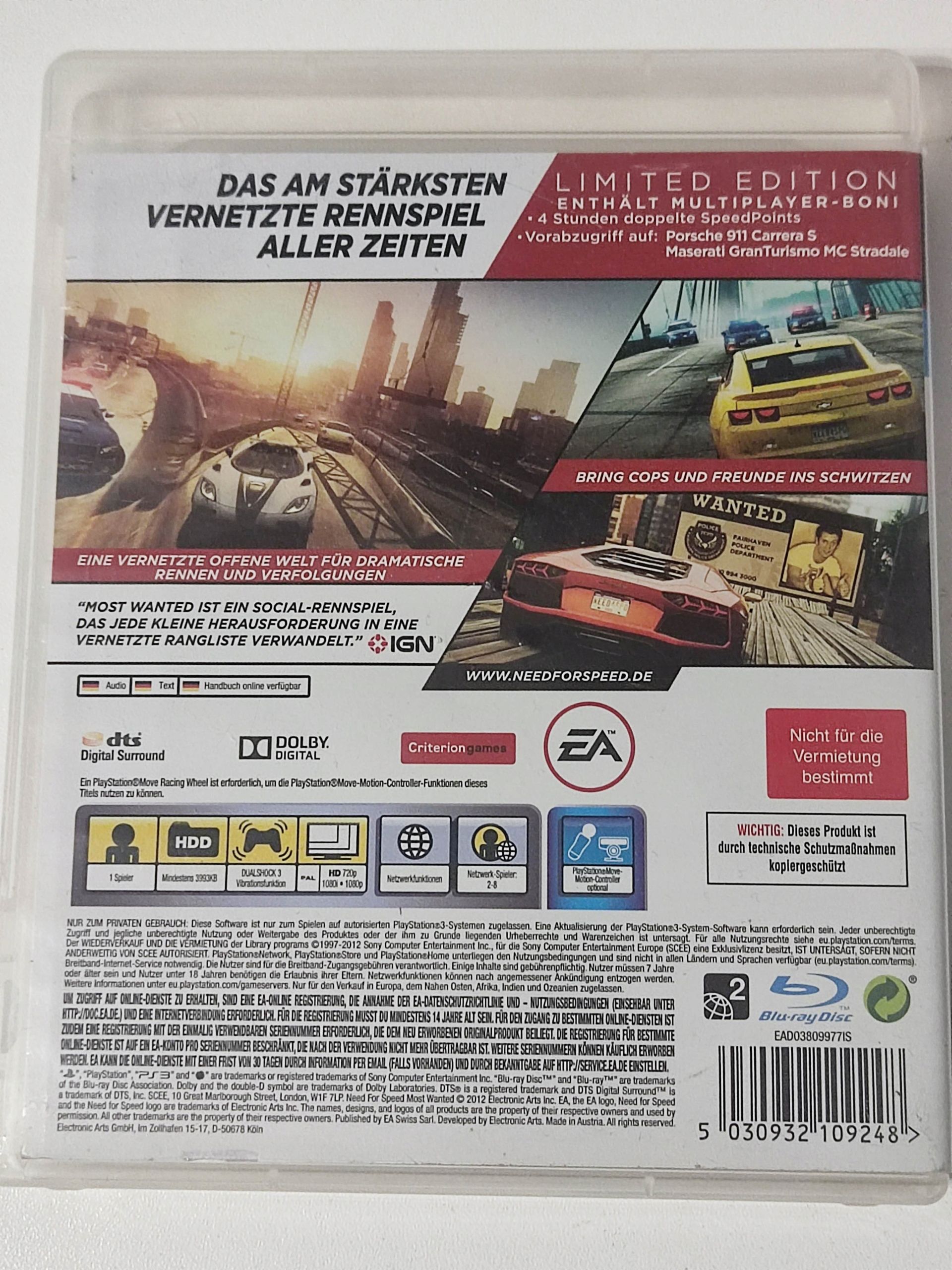 Ps3 Need For Speed Most Wanted Pl Gra Playstation