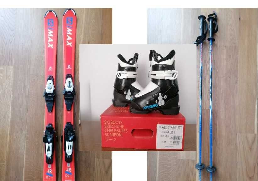 Dziecięce narty Salomon buty narciarskie Atomic dla dziecka zestawa