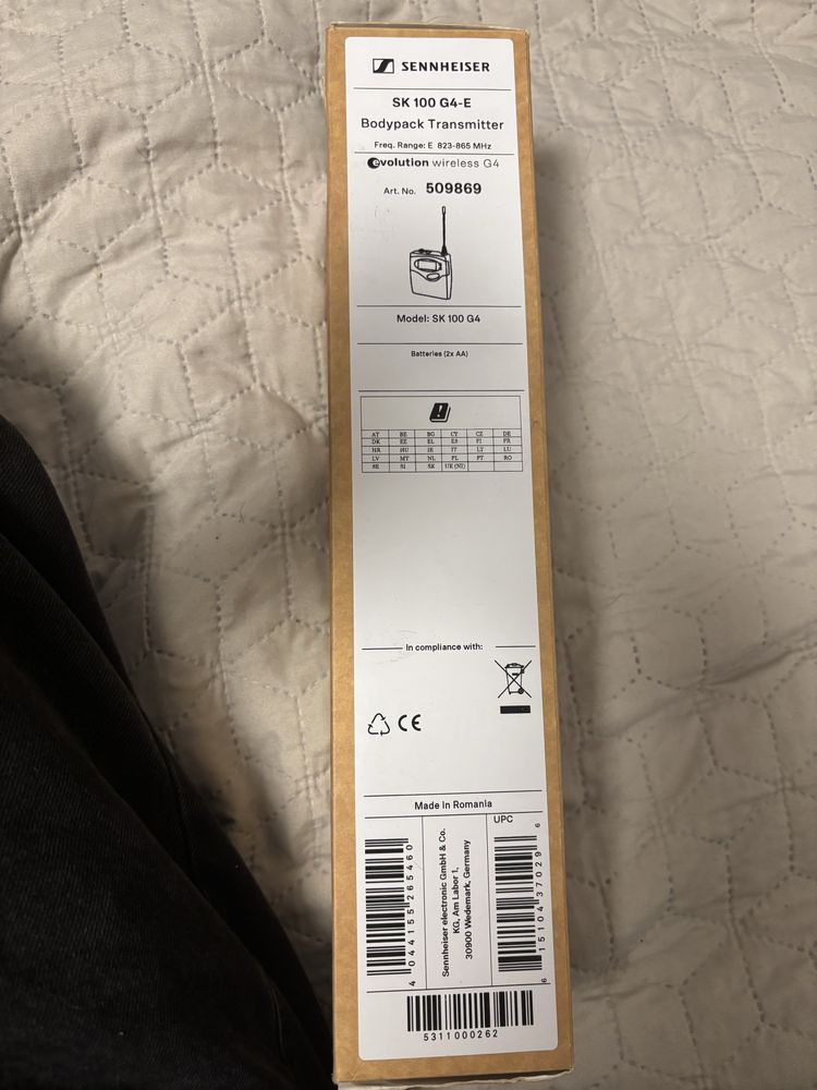 Sennheiser SK 100 G4-E – nadajnik mikrofonu bezprzewodowego
