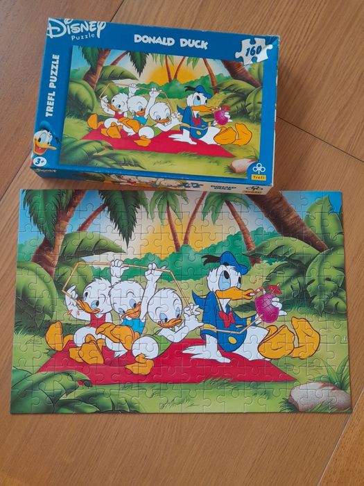 Vintage puzzle Donald Duck 160 Disney układanka siostrzeńcy