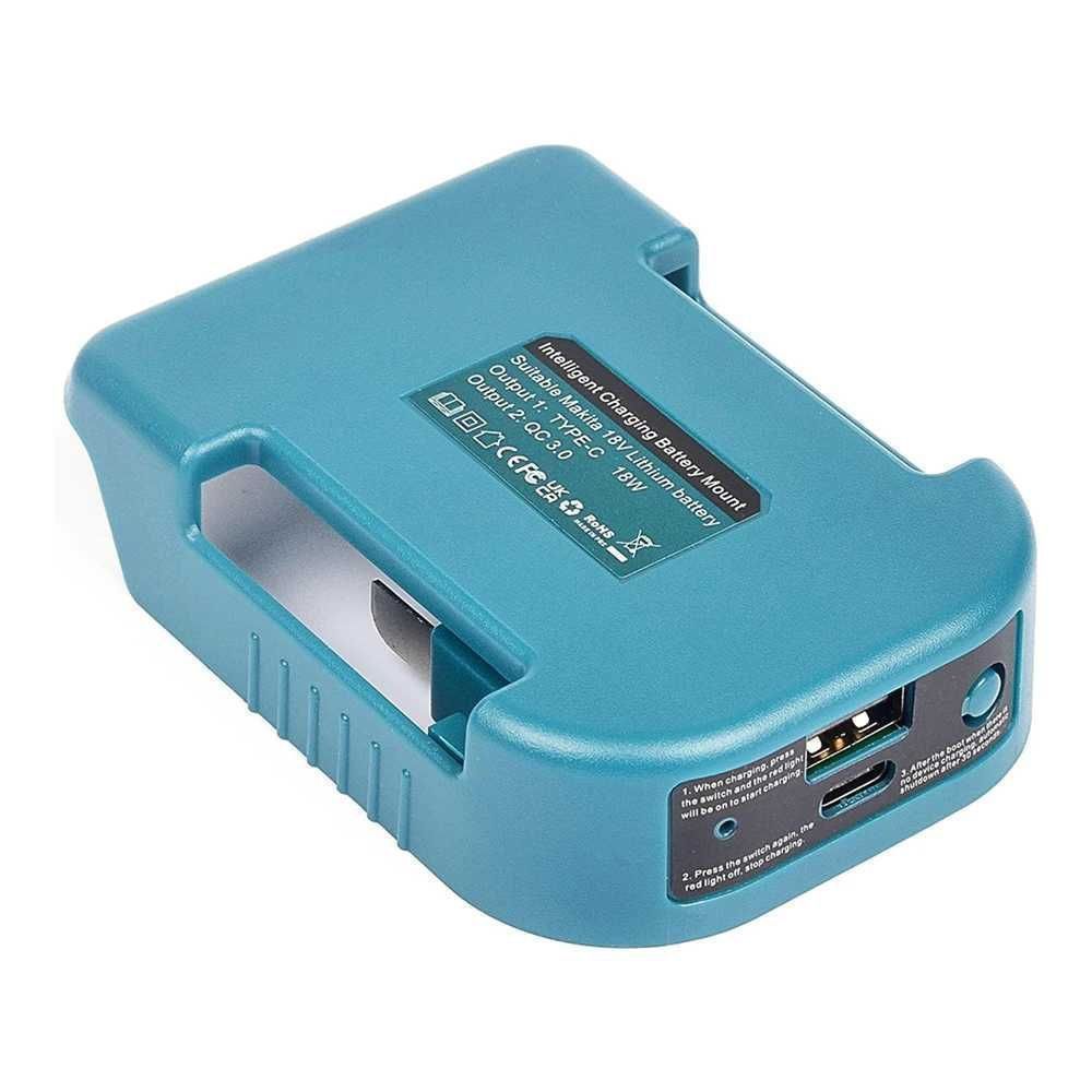 Przenośny adapter USB i 18W typu C dla Makita 18V.