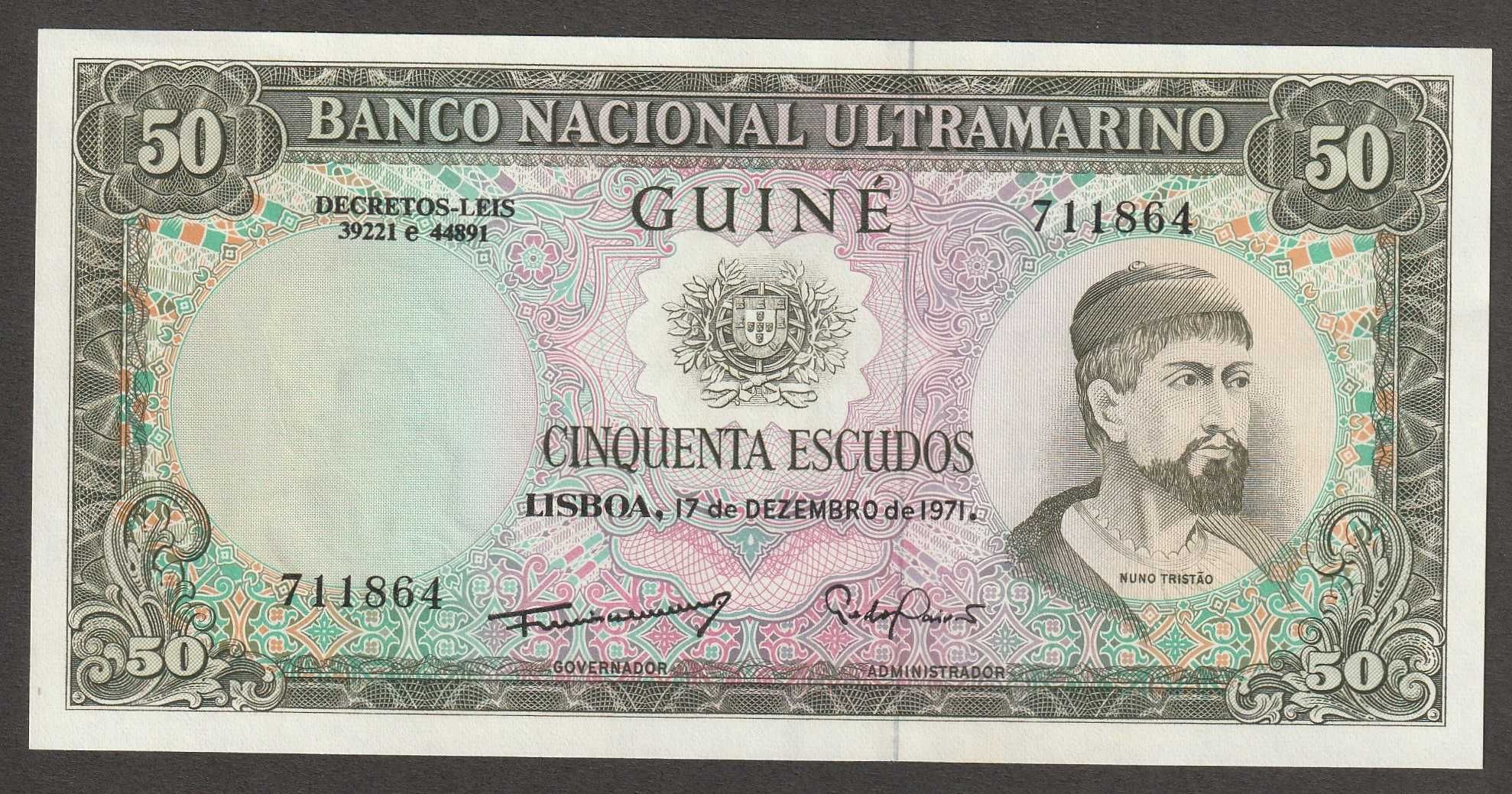 Gwinea Portugalska 50 escudos	1971 - stan bankowy UNC