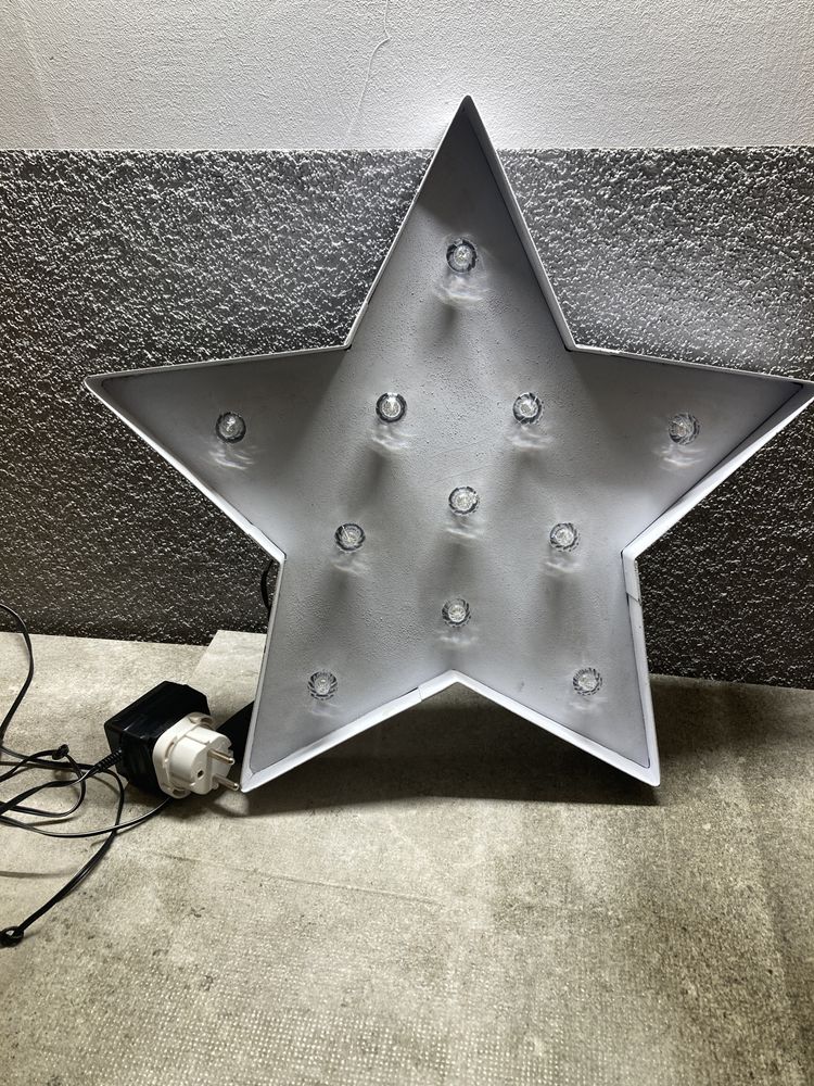 Lampka gwiazdka dla dzieci z metalu