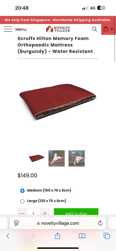 Cama para cão scruffs “hilton” Memory orthopaedic