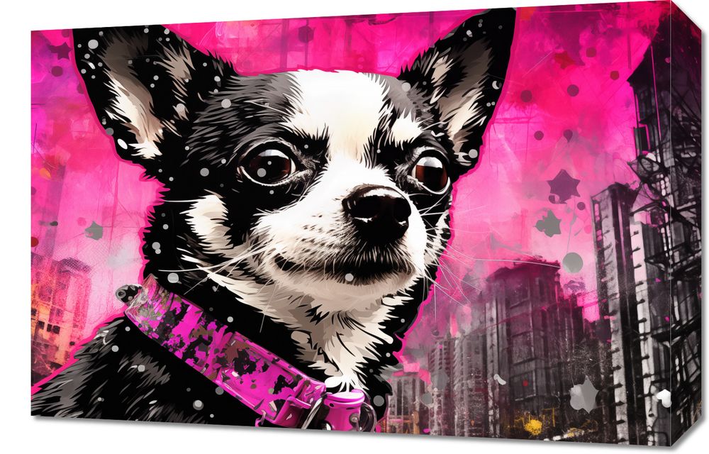 Obraz 60x40cm Mały Psiak o Dużej Duszy