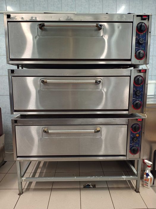 Електропіч подова трьохсекційна, шафа пекарська, ШПЄ