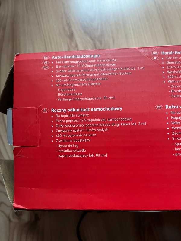 Odkurzacz samochodowy ręczny lidl