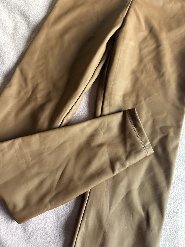 Nowe legginsy ala skora ocieplane xs/s