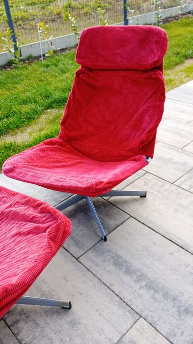 Fotel IKEA z podnozkiem