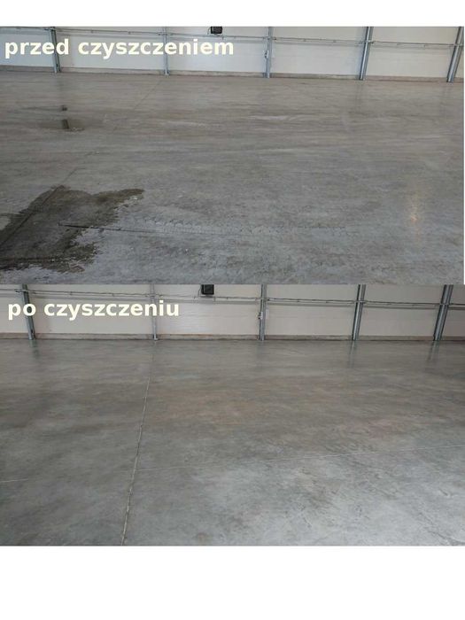 Mycie posadzek garaży, magazynów, hal produkcyjnych - maszynowe