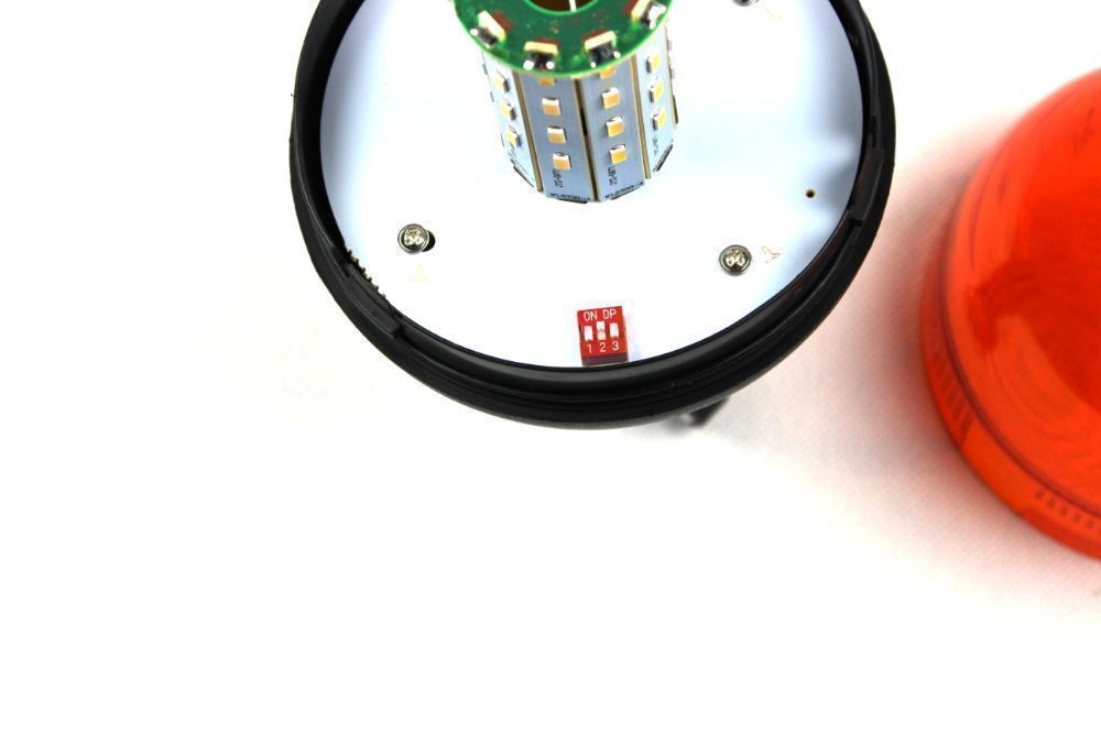 Lampa ostrzegawcza LED kogut na elastyczny trzpień 12/24V