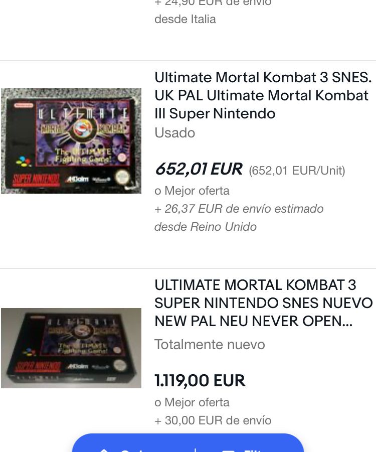 Mortal kombat 3 ultimate NOVINHO SNES Super Nintendo