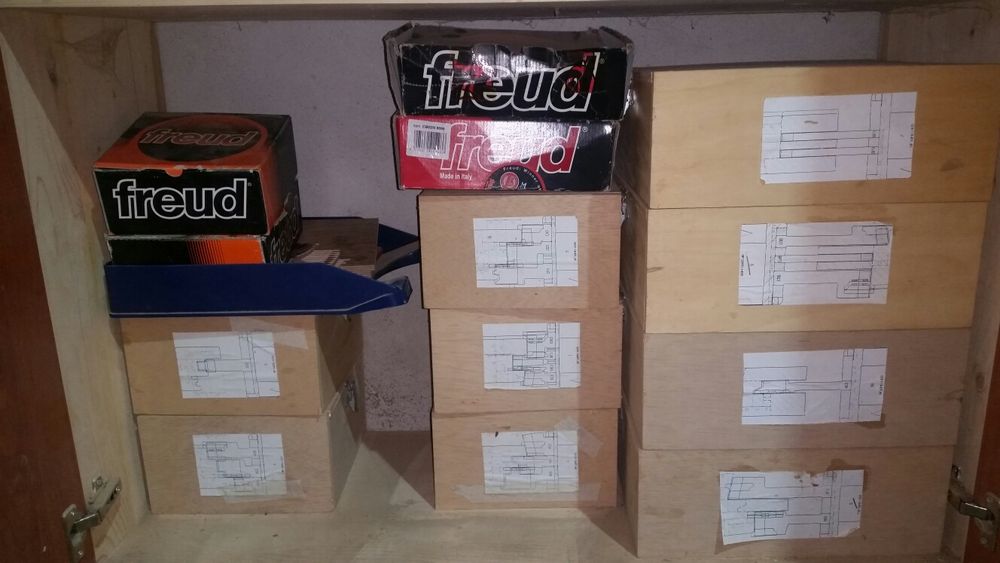 Jogo de fresas para portas e janelas marca Freud
