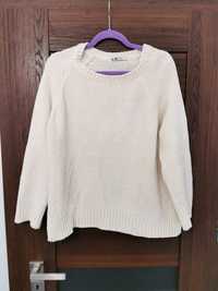 Śmietankowy sweter sweterek bluzka bluzeczka bluza 44 XXL