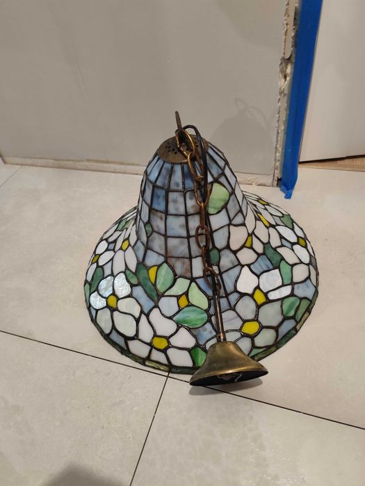 Lampa wisząca witrażowa rękodzieło styl Tiffany