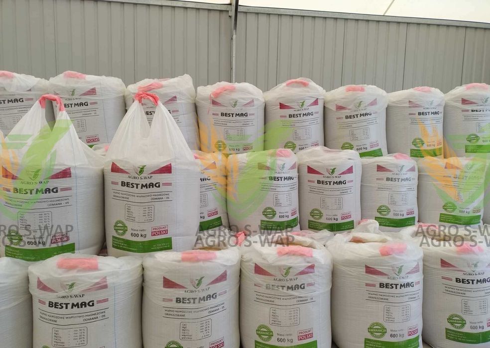 Nawozy wapniowe granulowane magnezowe węglanowe czarna kreda