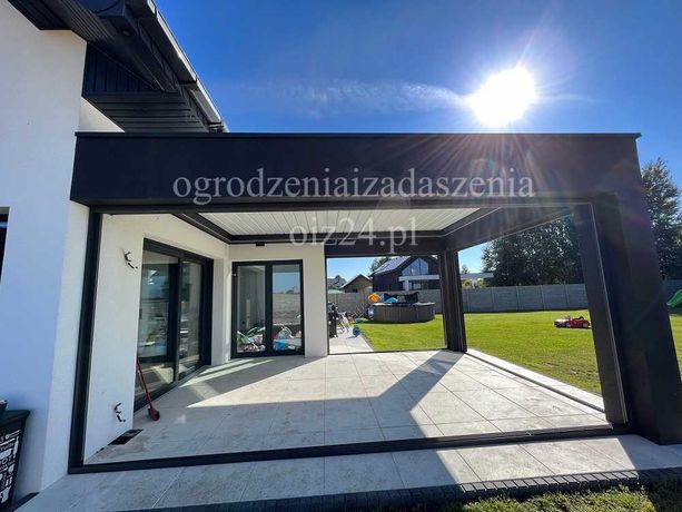 PERGOLA Ogród Zimowy Lamele Zadaszenie Aluminiowa Taras Led