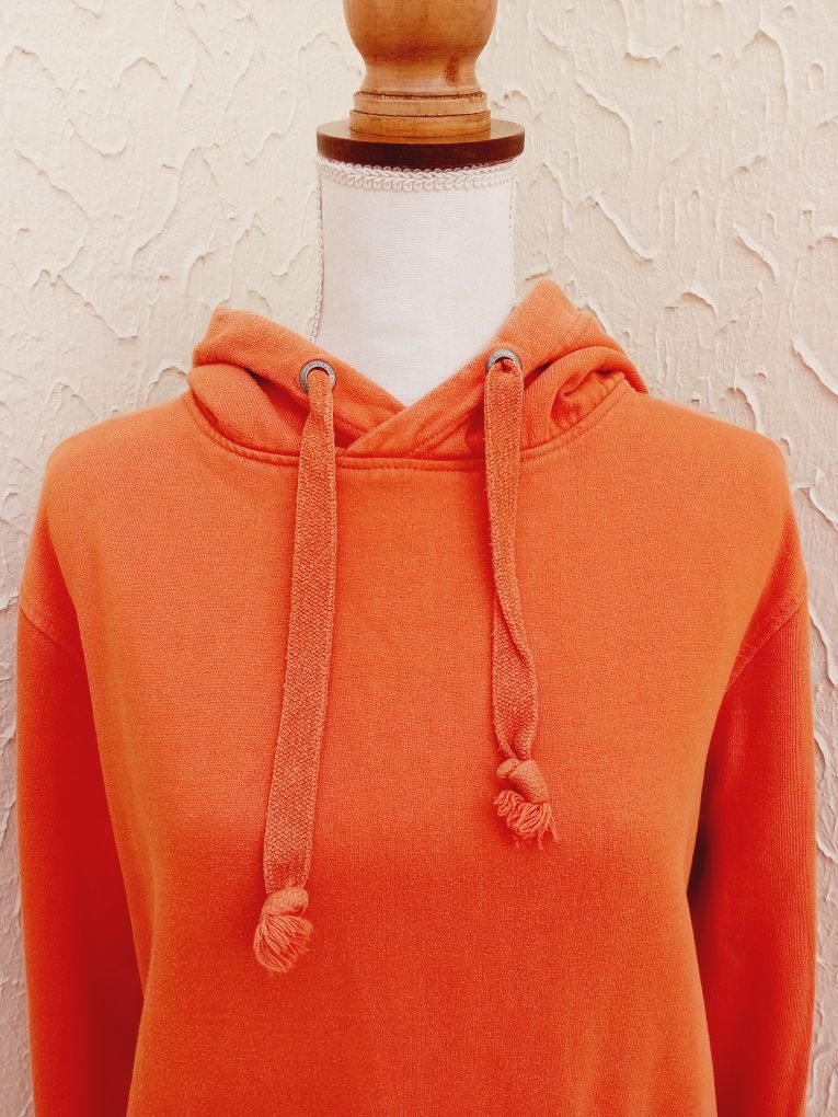 Sweat-shirt com capuz - laranja - M - C&A