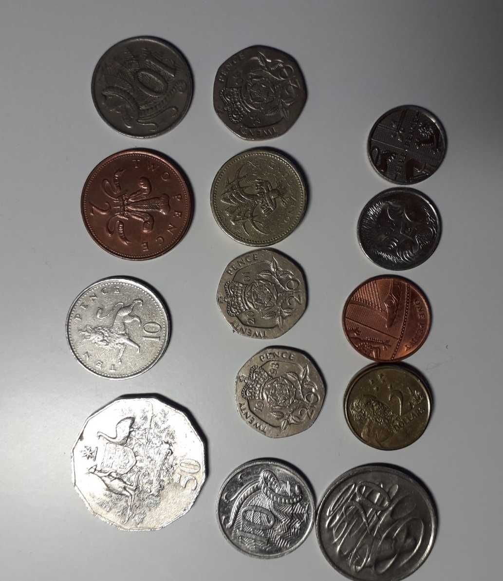 Монеты Соединеного Королевства с Елизаветой II.